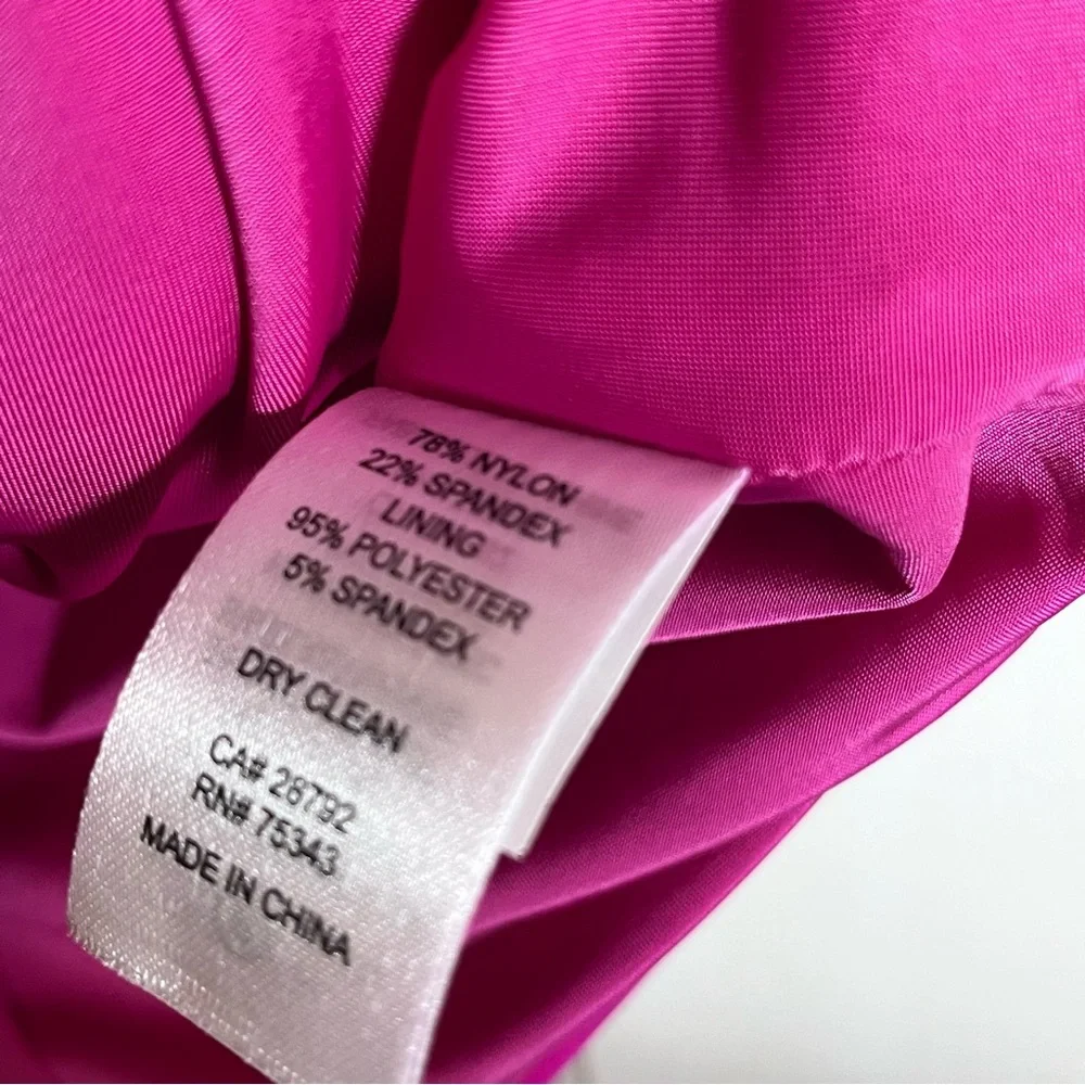 NWT House of Harlow Fuchsia Pink Crop Top Back Full Zip Top Size 10 - Picture 7 of 7